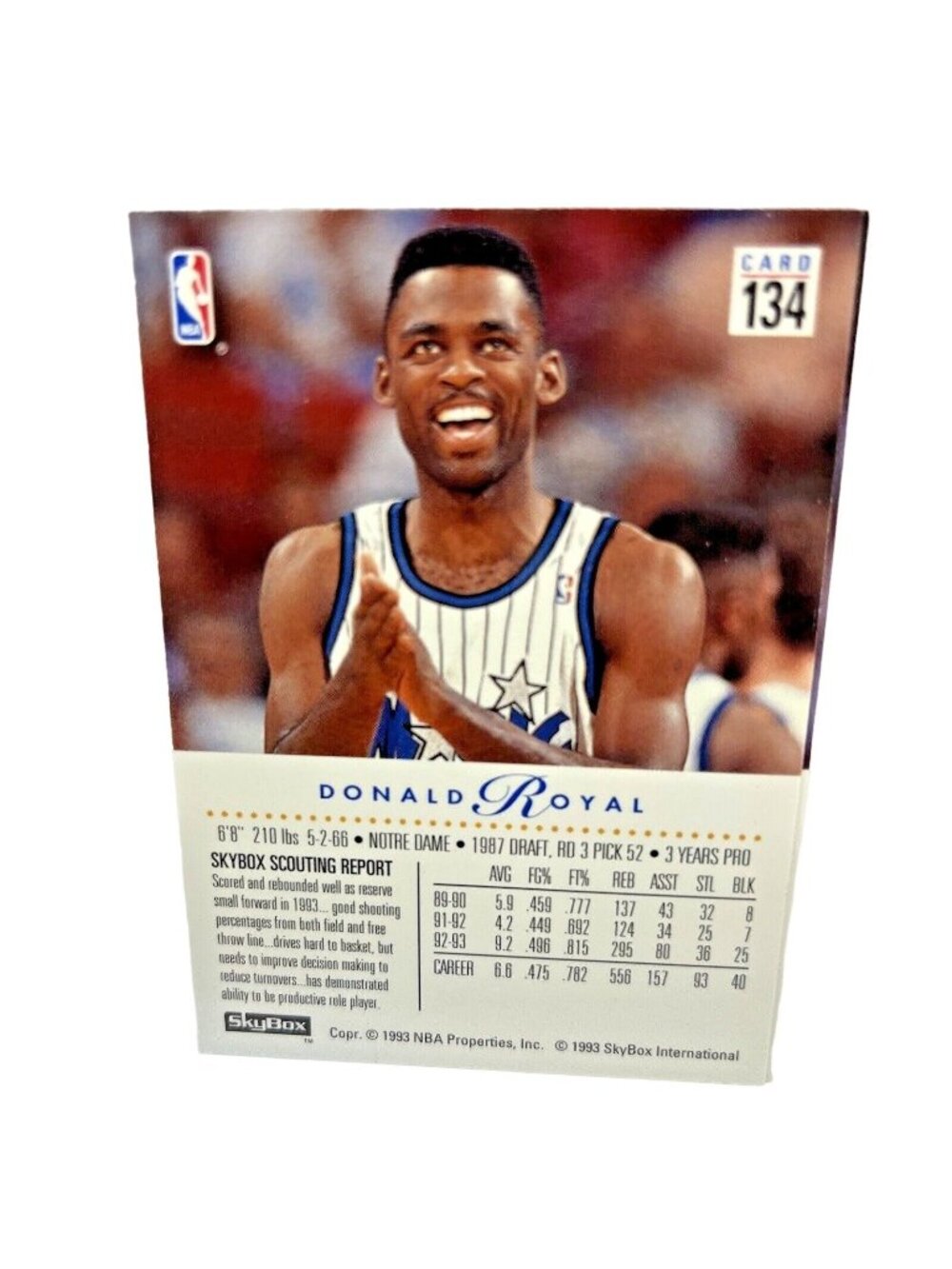 1993 SkyBox Donald Royal NBA Basketball Card #134 Vintage Collectible S264